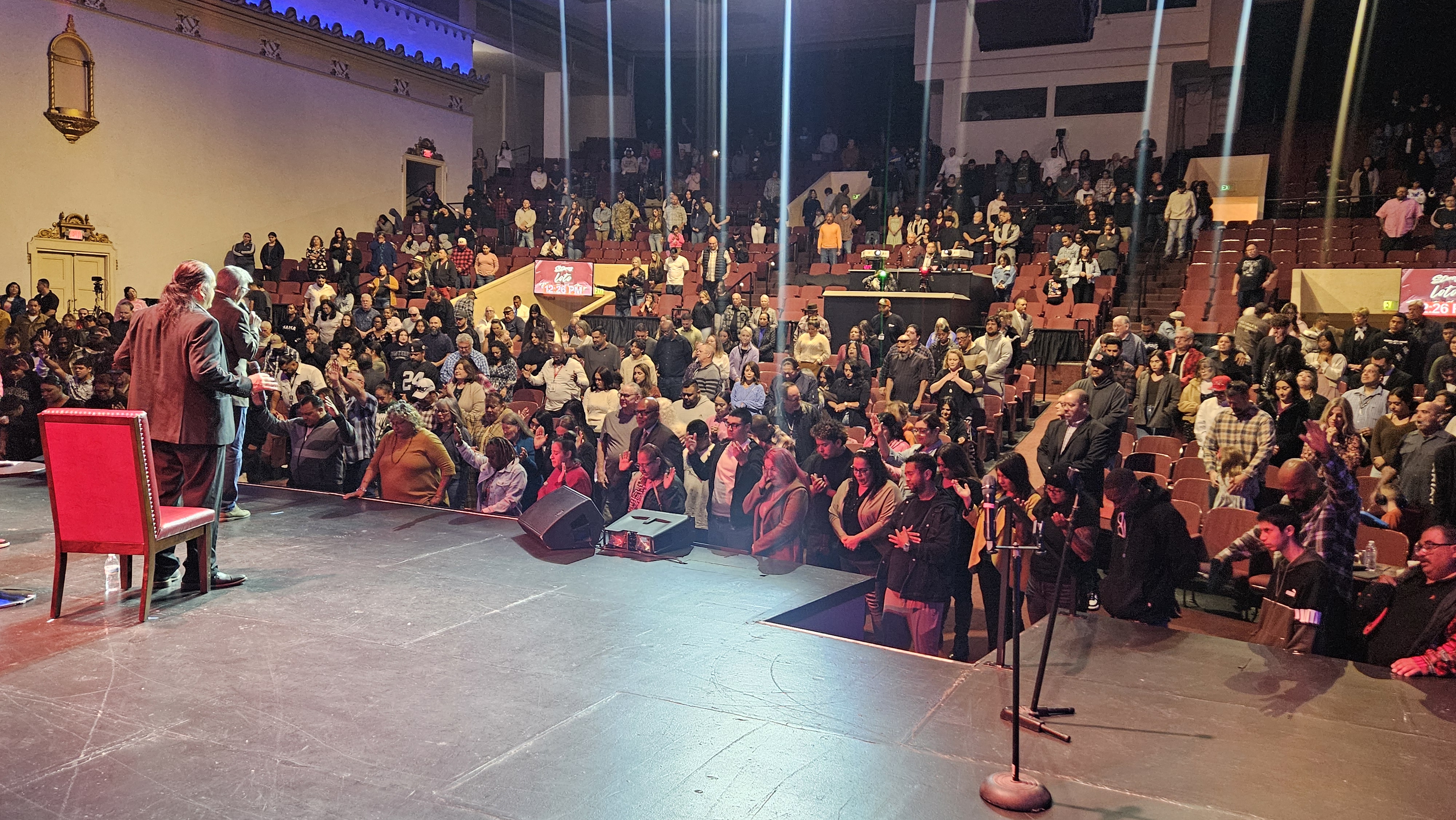 Crowd responding at altar call